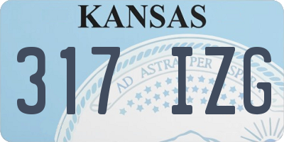 KS license plate 317IZG
