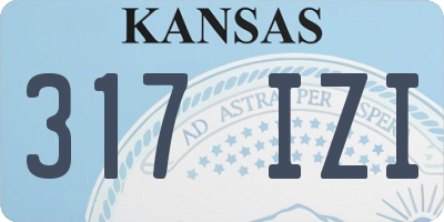 KS license plate 317IZI