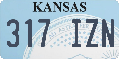 KS license plate 317IZN