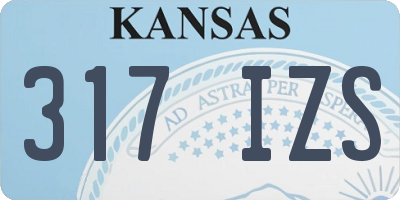 KS license plate 317IZS