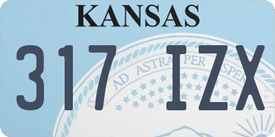 KS license plate 317IZX