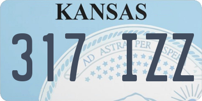 KS license plate 317IZZ