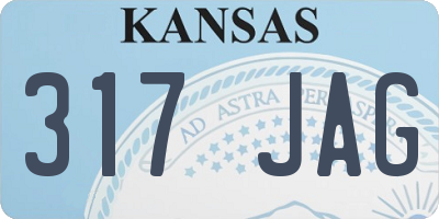 KS license plate 317JAG