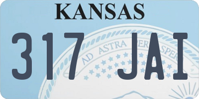 KS license plate 317JAI