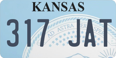 KS license plate 317JAT