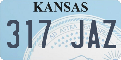 KS license plate 317JAZ