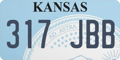 KS license plate 317JBB