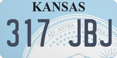 KS license plate 317JBJ