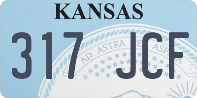 KS license plate 317JCF