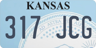 KS license plate 317JCG