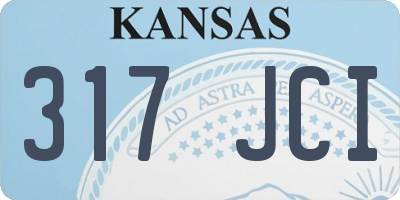 KS license plate 317JCI