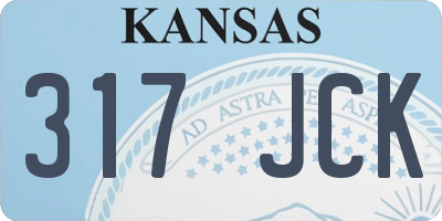KS license plate 317JCK
