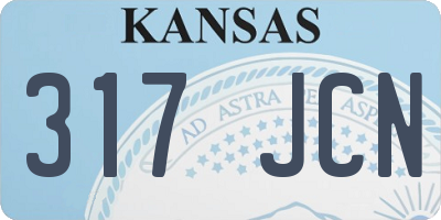 KS license plate 317JCN