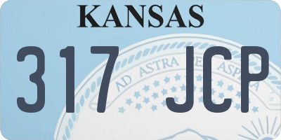 KS license plate 317JCP