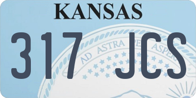 KS license plate 317JCS