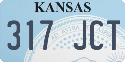 KS license plate 317JCT