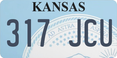 KS license plate 317JCU