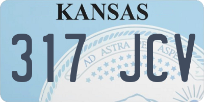 KS license plate 317JCV