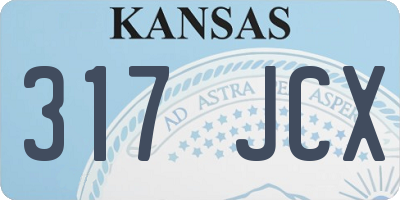 KS license plate 317JCX