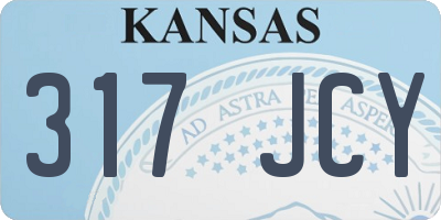 KS license plate 317JCY