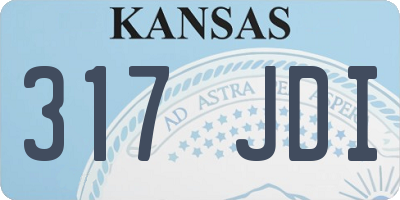 KS license plate 317JDI