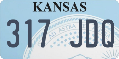KS license plate 317JDQ