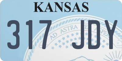 KS license plate 317JDY