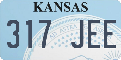 KS license plate 317JEE