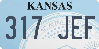 KS license plate 317JEF