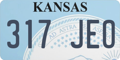 KS license plate 317JEO