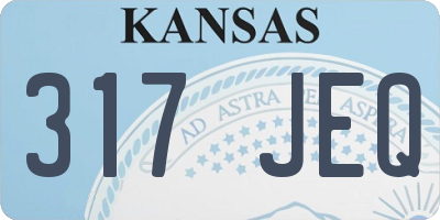 KS license plate 317JEQ