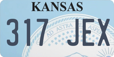 KS license plate 317JEX
