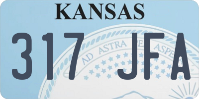 KS license plate 317JFA