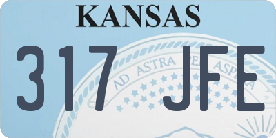 KS license plate 317JFE