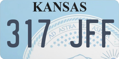 KS license plate 317JFF