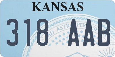 KS license plate 318AAB