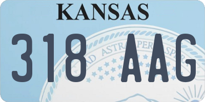 KS license plate 318AAG