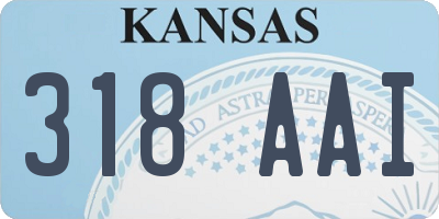 KS license plate 318AAI