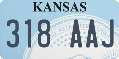 KS license plate 318AAJ