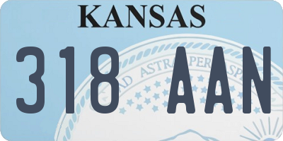 KS license plate 318AAN