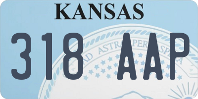 KS license plate 318AAP