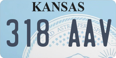 KS license plate 318AAV