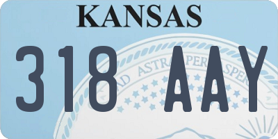 KS license plate 318AAY