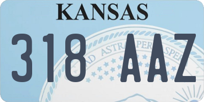 KS license plate 318AAZ