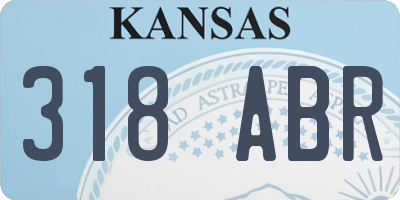 KS license plate 318ABR