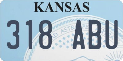 KS license plate 318ABU