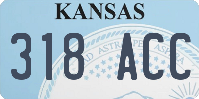 KS license plate 318ACC