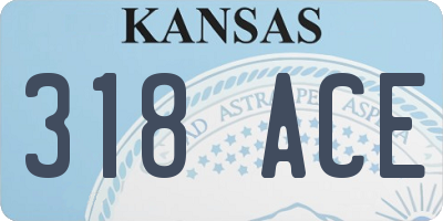 KS license plate 318ACE