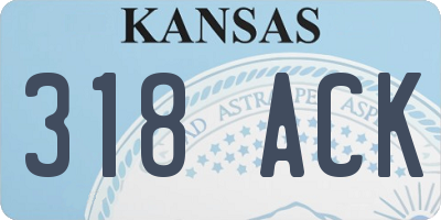 KS license plate 318ACK