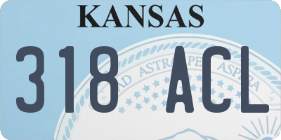 KS license plate 318ACL